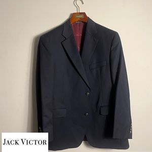 Jack Victor Deep Navy Blue Mens Blazer from Saks Fifth Avenue size 44s